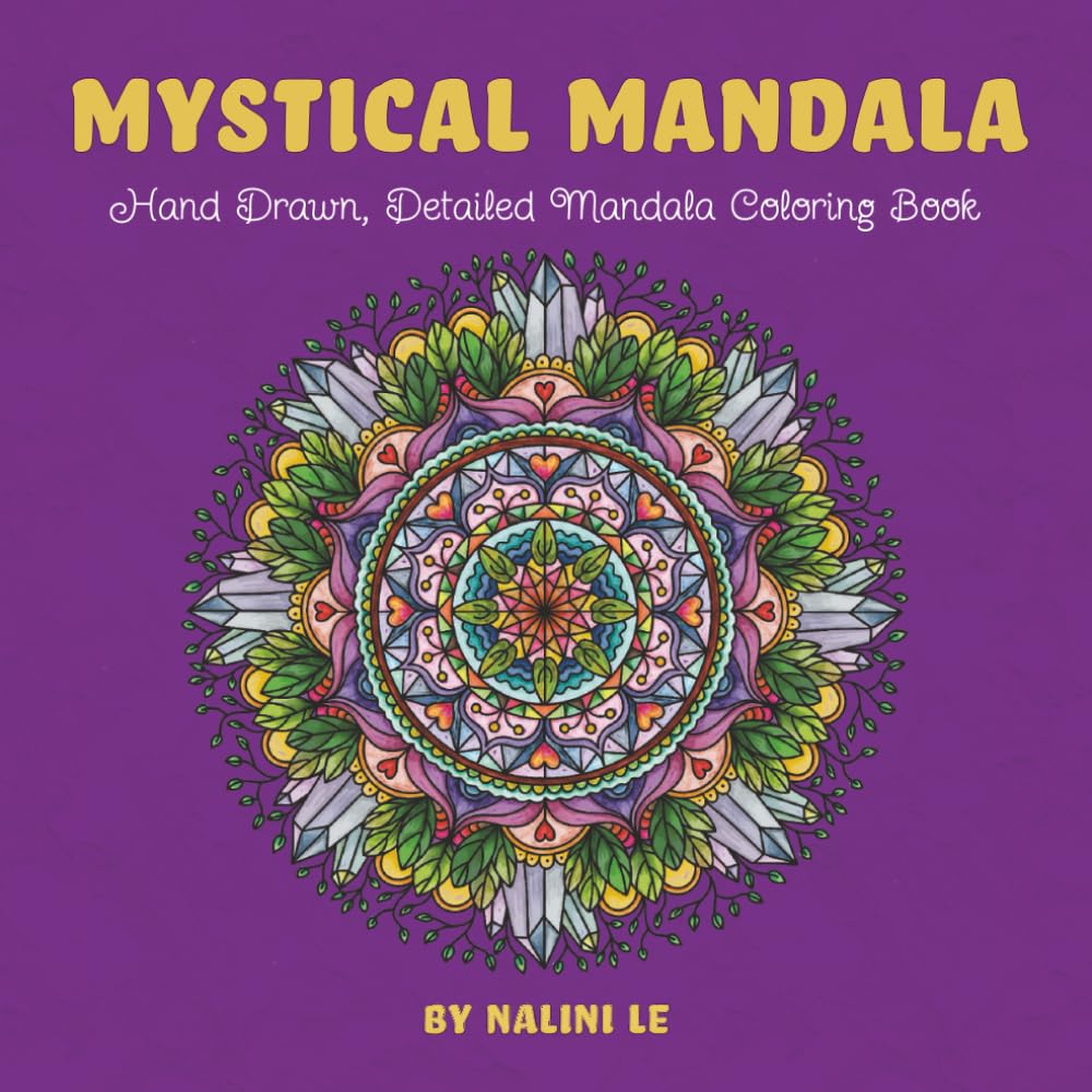 Hand Drawn Detailed Mandala Coloring Book